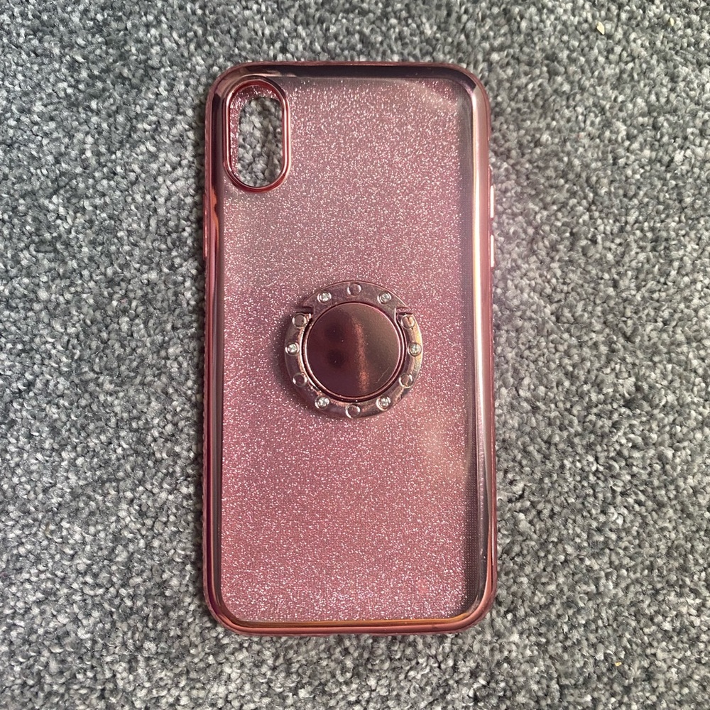 Rose Gold Sparkly Phone Case for iPhone 10